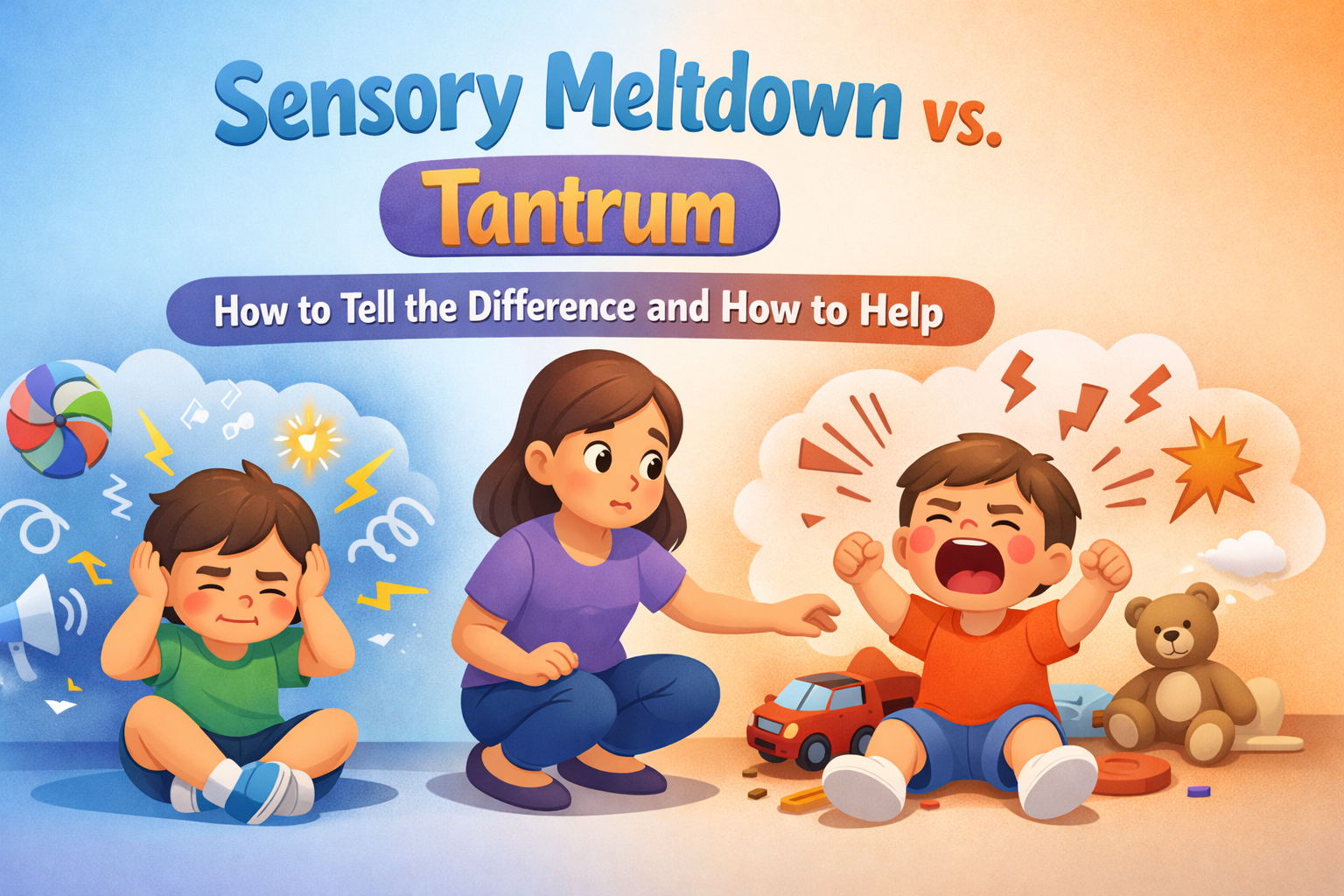 Sensory Meltdown vs. Tantrum: How to Tell the Difference and How to Help