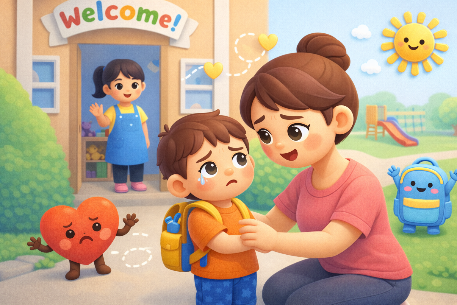 Separation Anxiety: Preparing Your Child (and Yourself) for Preschool Drop-Offs The peeling of tiny fingers off your leg. The tear-streaked face. The wail of "Don't leave me!" that echoes down the hallway as you walk away. Preschool drop-off separation anxiety is one of the most heart-wrenching experiences for a parent. It triggers our biological instinct to protect our young. You might spend the rest of your workday feeling guilty, wondering if you are traumatizing them. Here is the truth: Separation anxiety is normal. It is a sign of a healthy attachment. Your child loves you and feels safe with you, so naturally, they protest when you leave. But that doesn't make it easier. Here is how to handle the transition with confidence. 1. The "Sneak Out" Mistake Neve, ever sneak out while your child is distracted. You might think you are saving them tears, but you are actually breaking trust. If you vanish, the child learns that you might disappear at any moment. This creates hyper-vigilance, they won't let you out of their sight next time. Always say goodbye, even if it causes tears. 2. Keep It Short and Sweet The "Long Goodbye" is a trap. The longer you stay, hug, and negotiate, the more you validate their fear that something is wrong. Create a quick ritual: Give a hug. Give a "kiss in the palm" (The Kissing Hand method). Say your phrase: "Mommy always comes back." Leave. Once you say you are leaving, you must leave. If you hesitate or come back because they are crying, you teach them that crying works to keep you there. 3. Bridge the Separation Anxiety comes from the unknown. "When will I see you again?" Toddlers don't understand "at 3:00 PM." They understand events. Don't say: "I'll be back later." Do say: "I will pick you up after snack time." Give them something to look forward to: "When I pick you up, we will go to the park/read your favorite book." This "bridges" the gap between goodbye and hello. 4. Manage Your Own Emotions Children are emotional sponges. If you are anxious, teary, or hesitant at the door, they will absorb that fear. They think, "Mom looks scared to leave me here. This place must be dangerous." Fake it if you have to. Put on a big smile, project confidence, and save your own tears for the car. If you act like school is a safe, happy place, they will eventually believe you. 5. Create a "Transition Object" Allow them to bring a small piece of home with them. A small family photo in their backpack. A "bravery stone" (a smooth rock you painted together) in their pocket. A matching bracelet (one for you, one for them). Touching this object gives them a sensory connection to you when they feel lonely. The "Reunion" Matters When you pick them up, put your phone away. Get on their level. Open your arms. Let them know that you are delighted to see them. This reinforces the cycle: You leave, you return, and everything is okay. Most teachers will tell you that the child stops crying within 5 minutes of the parent leaving. The anticipation is often worse than the reality. Hang in there. You are building their resilience and independence, one drop-off at a time.